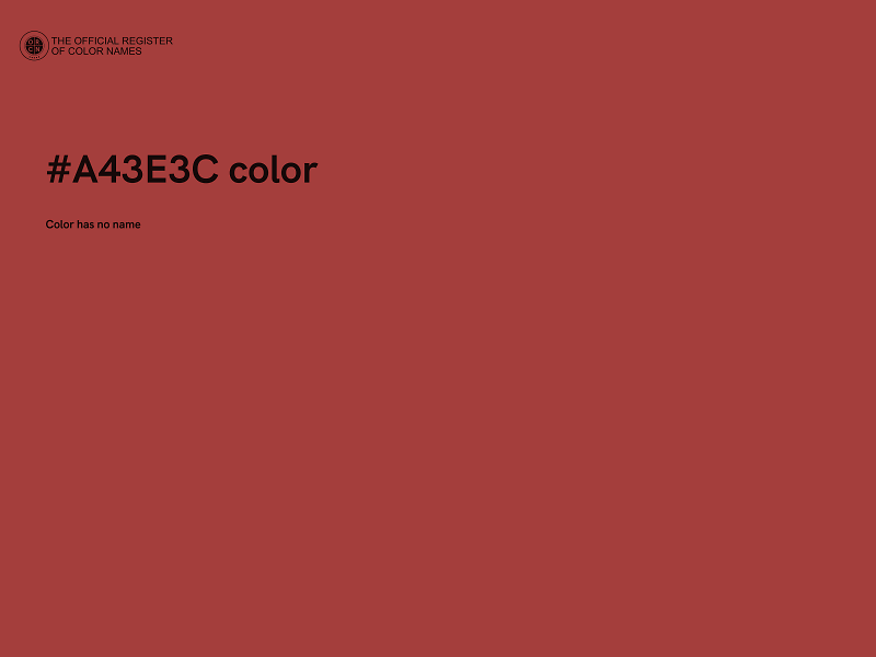 #A43E3C color image