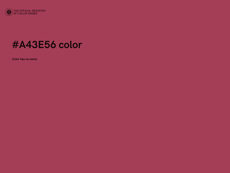 #A43E56 color image