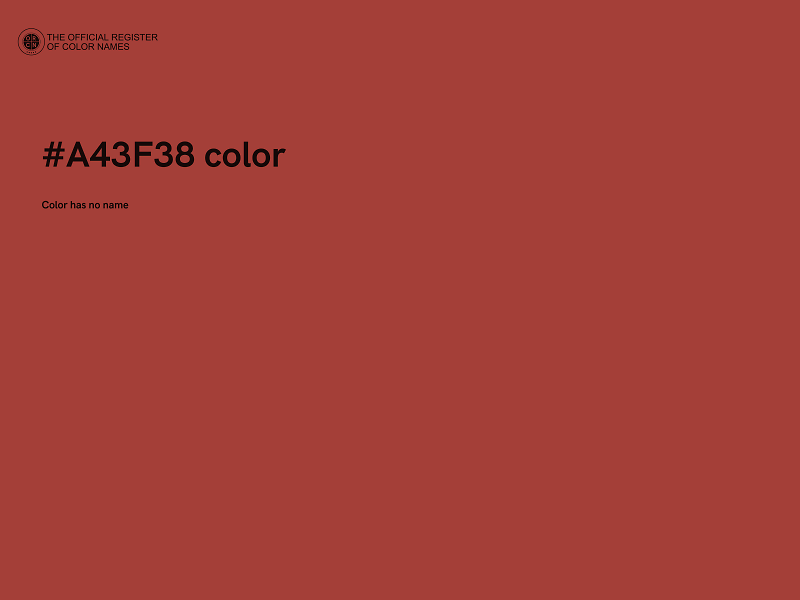 #A43F38 color image