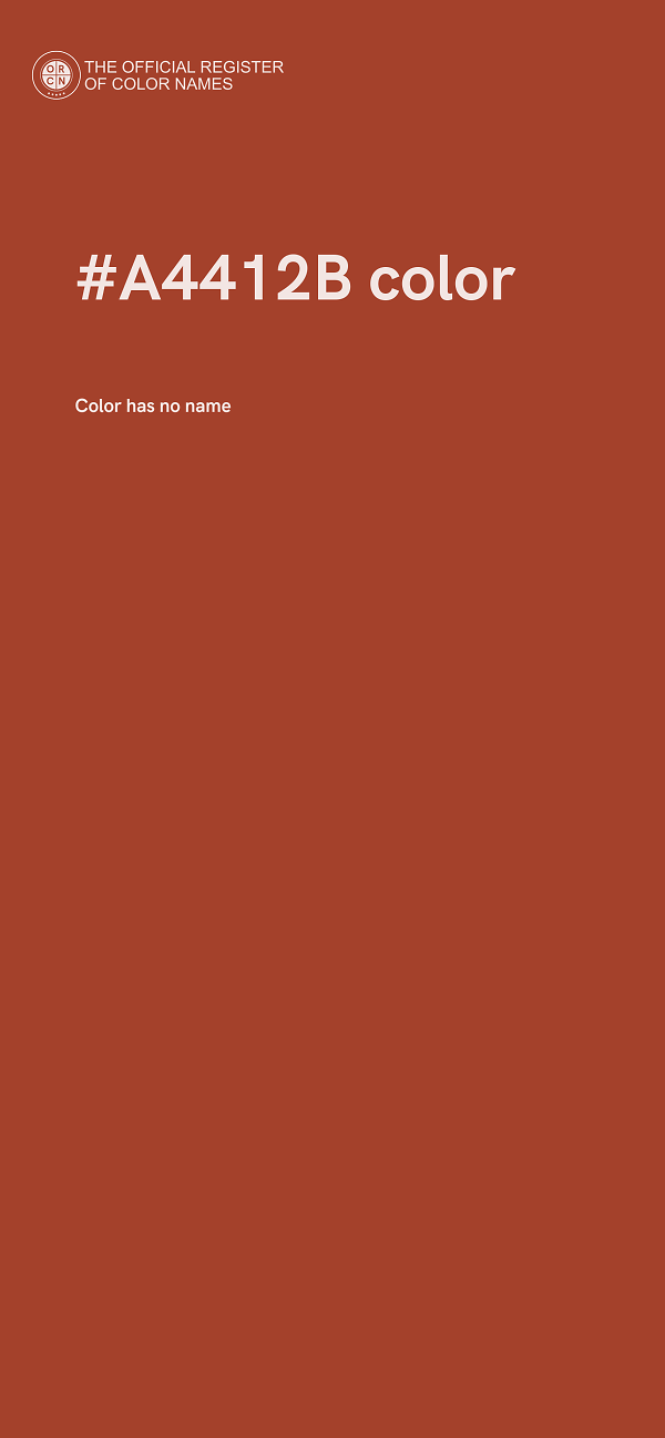 #A4412B color image