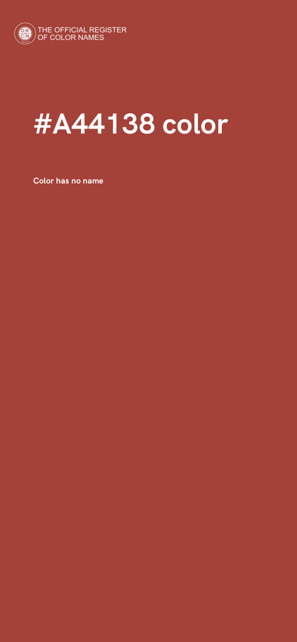 #A44138 color image