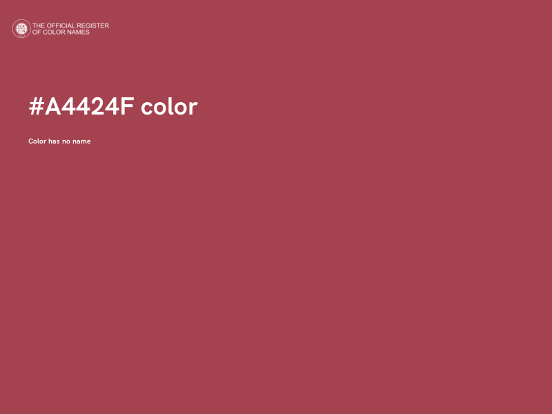 #A4424F color image