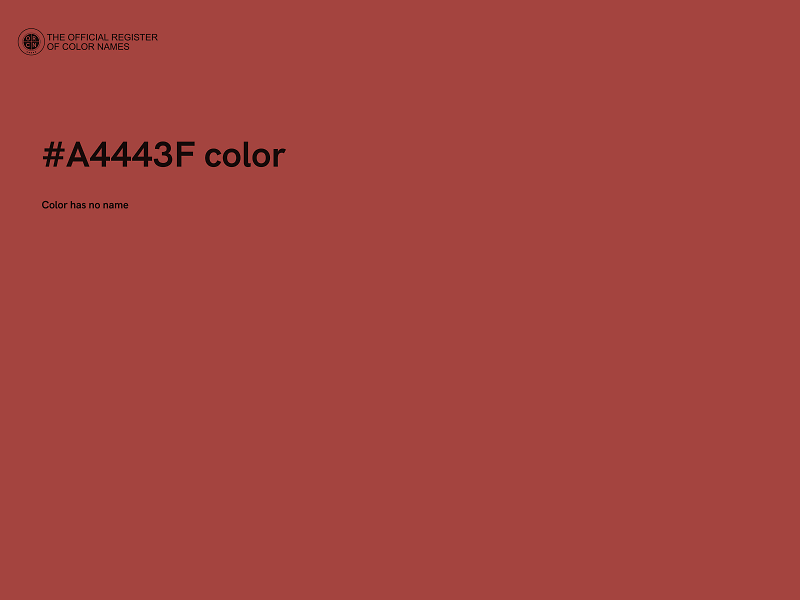 #A4443F color image