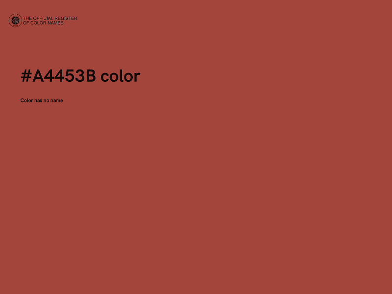 #A4453B color image