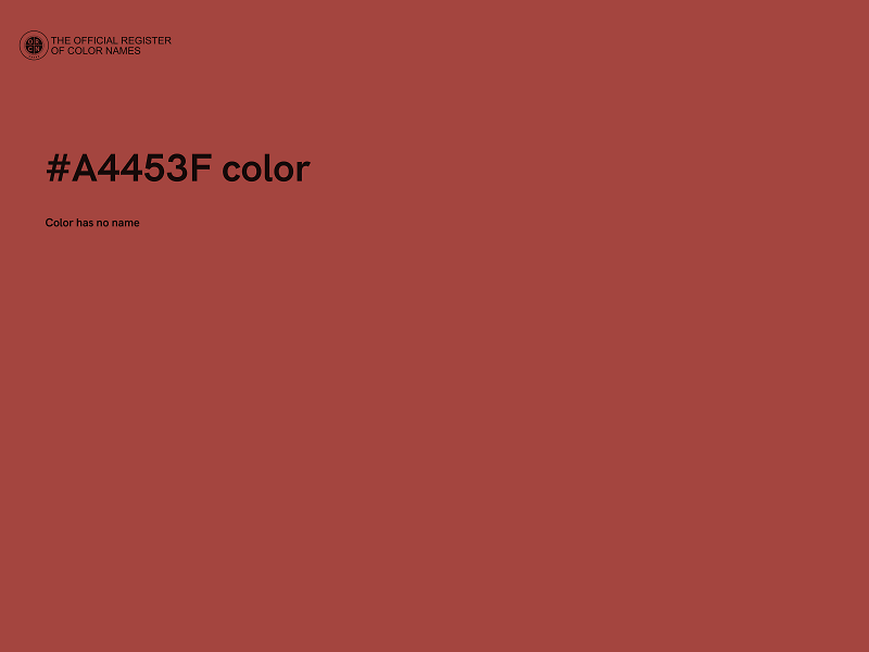 #A4453F color image