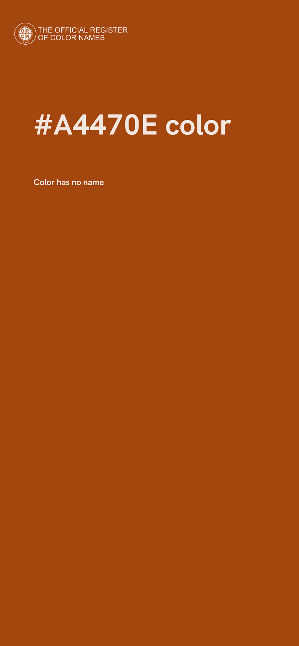 #A4470E color image