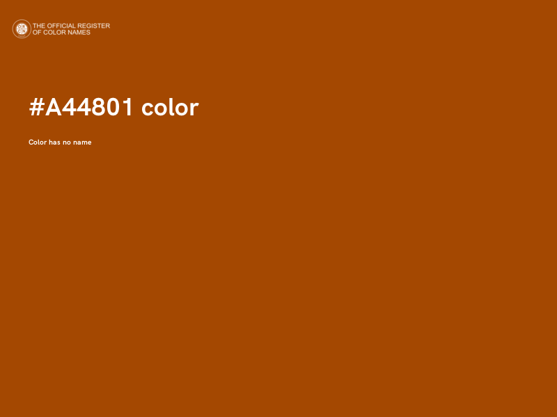 #A44801 color image