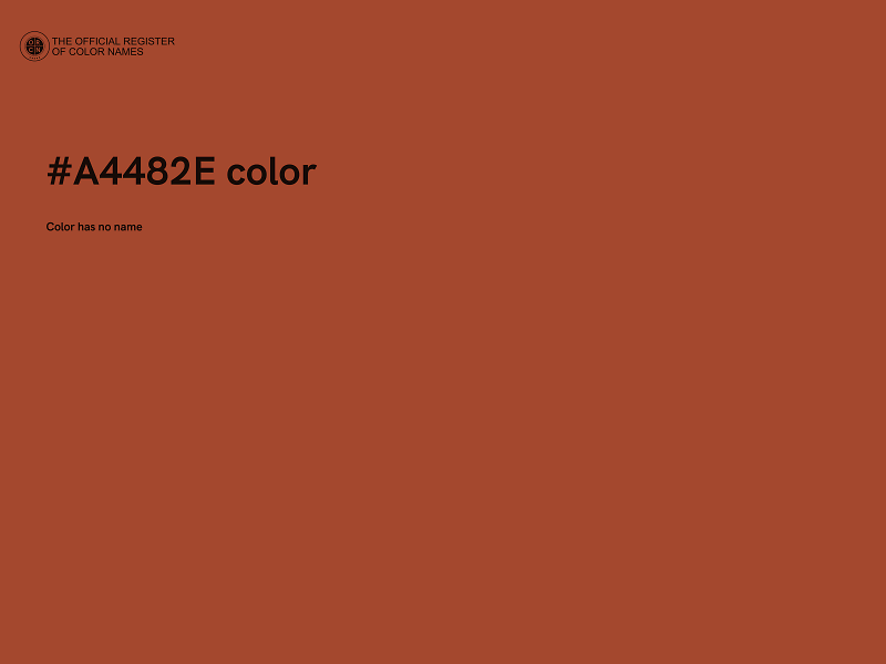 #A4482E color image