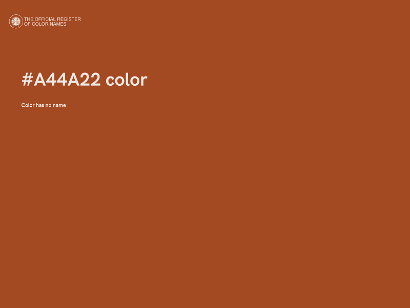 #A44A22 color image