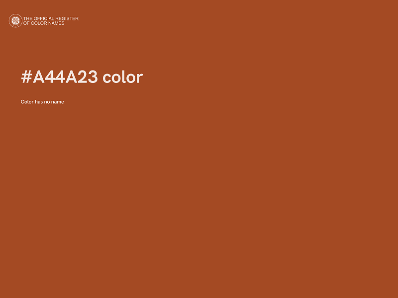 #A44A23 color image