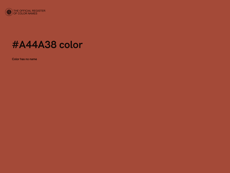 #A44A38 color image