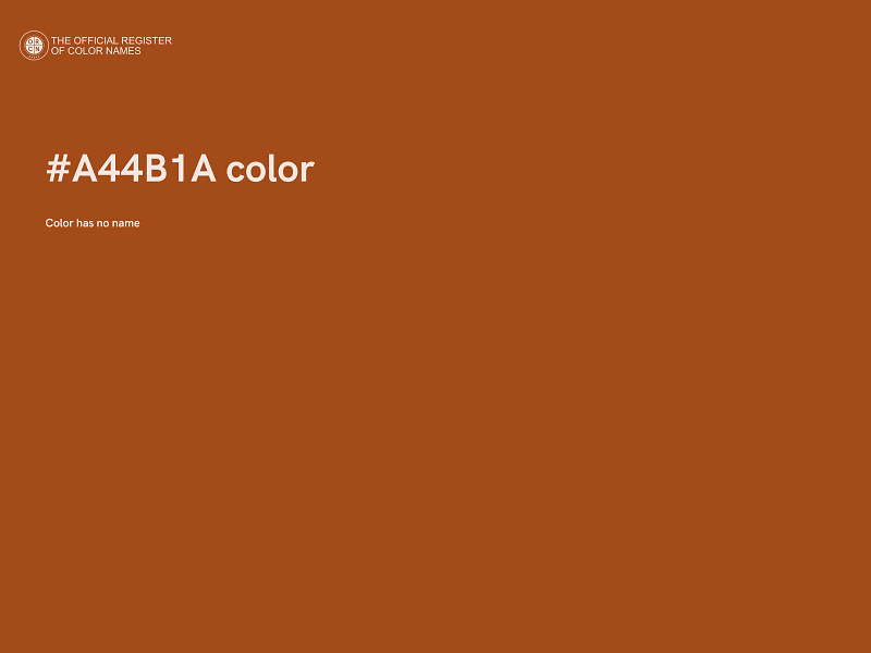 #A44B1A color image