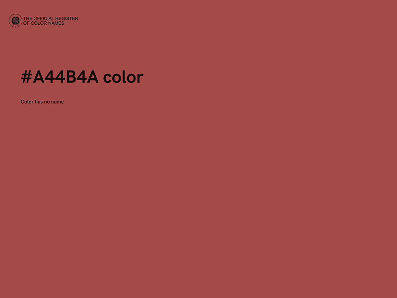 #A44B4A color image