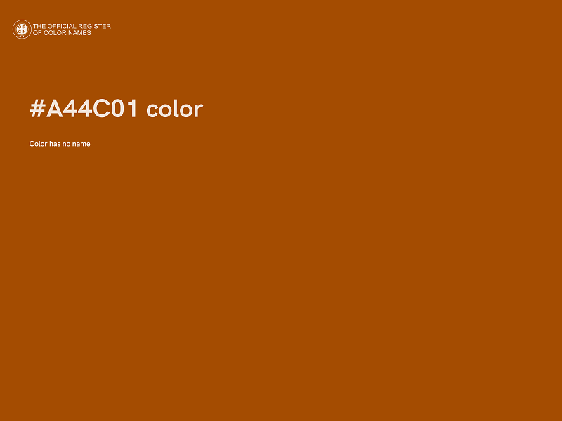 #A44C01 color image