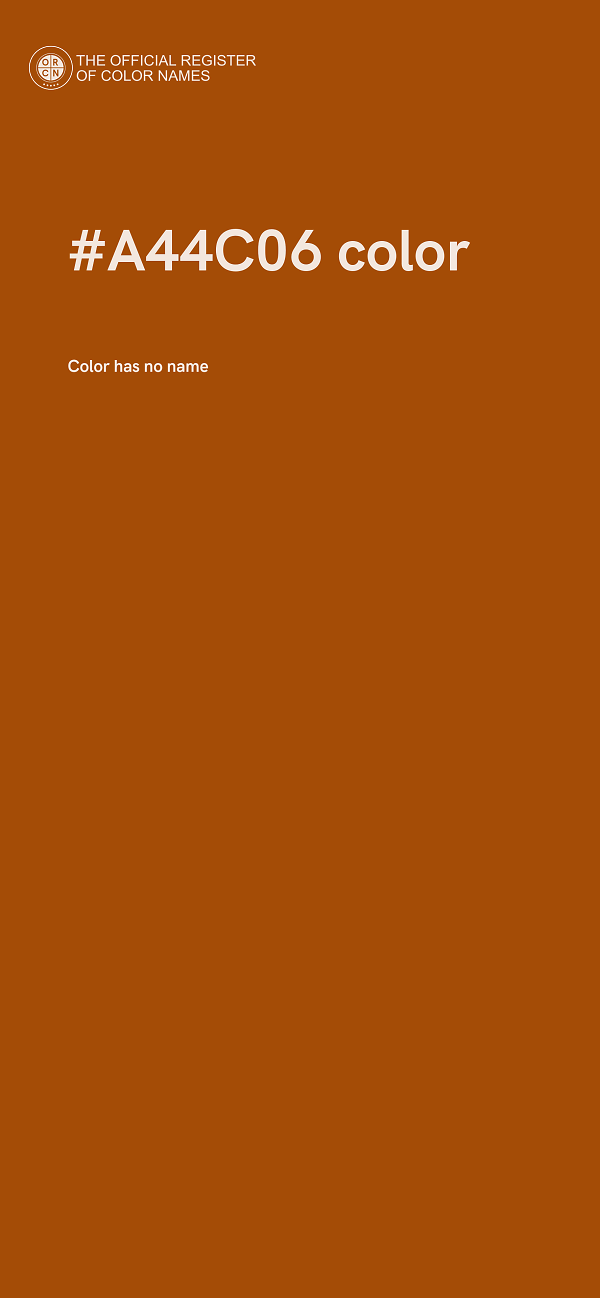 #A44C06 color image