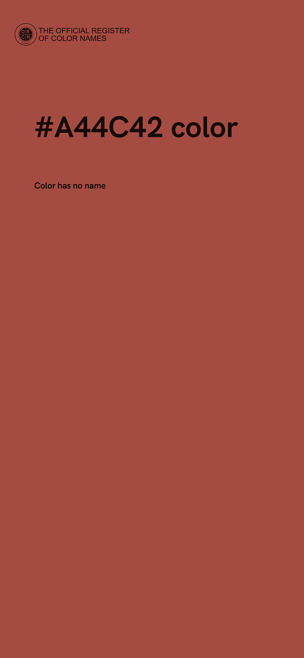 #A44C42 color image