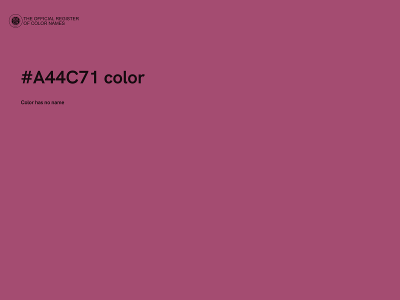 #A44C71 color image