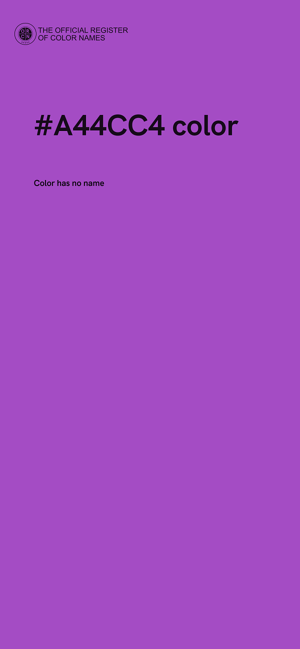 #A44CC4 color image