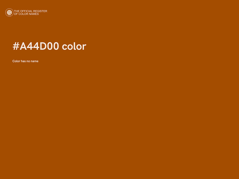 #A44D00 color image