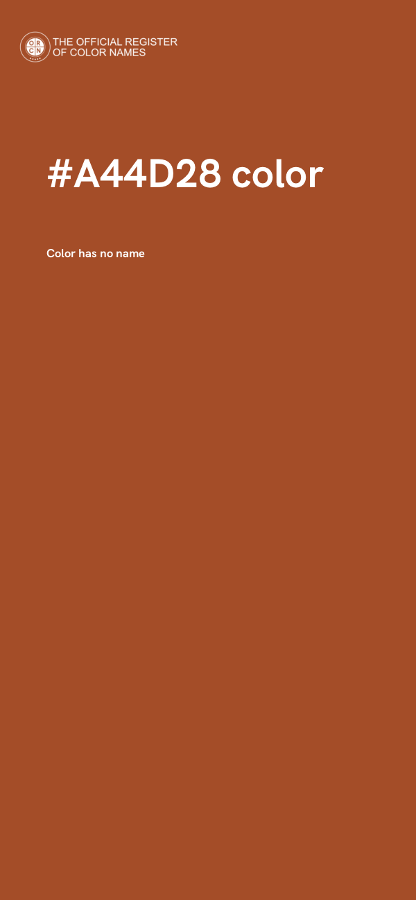 #A44D28 color image