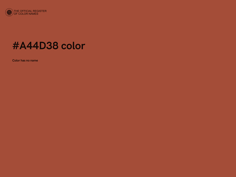 #A44D38 color image