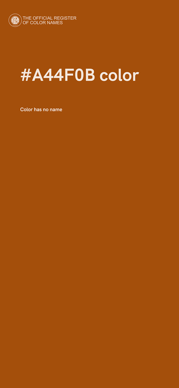 #A44F0B color image