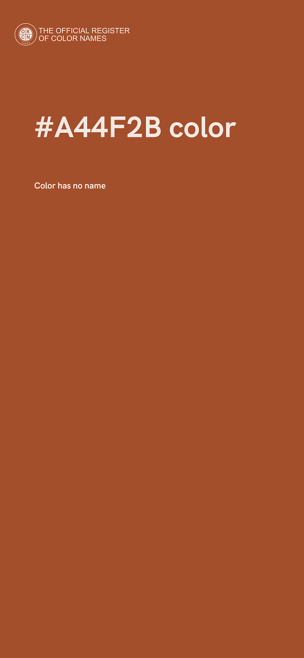 #A44F2B color image