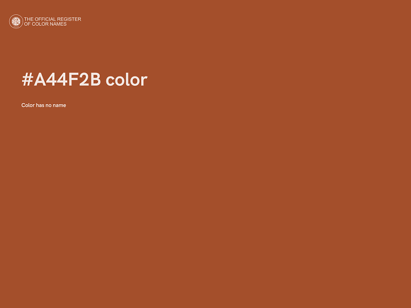 #A44F2B color image