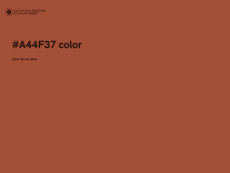 #A44F37 color image