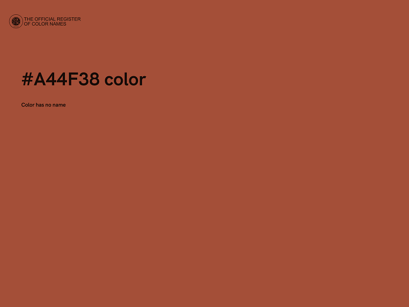 #A44F38 color image