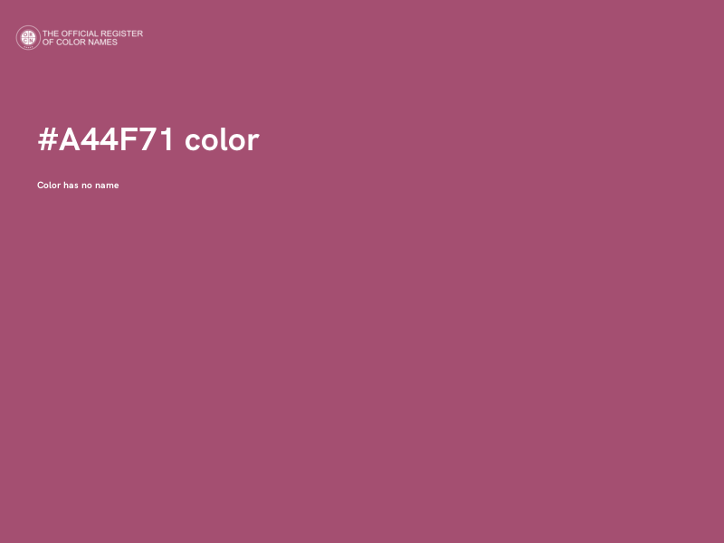 #A44F71 color image