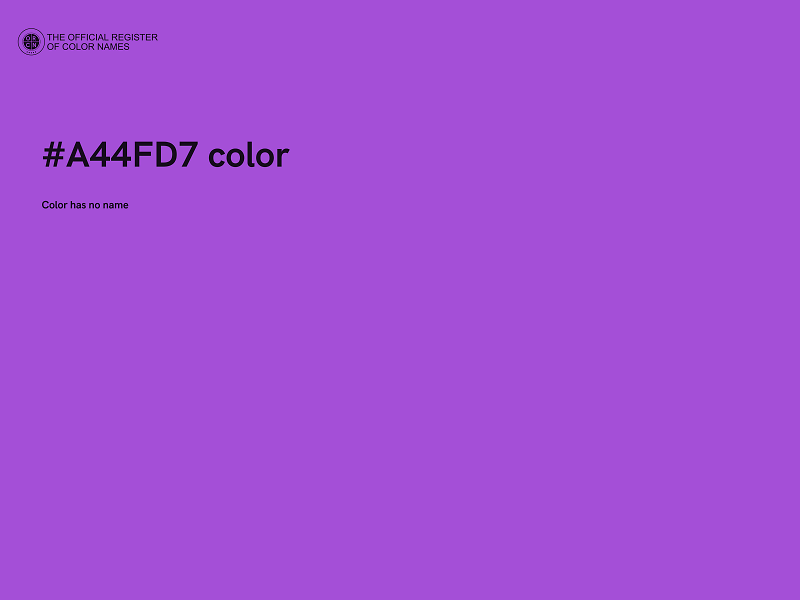 #A44FD7 color image