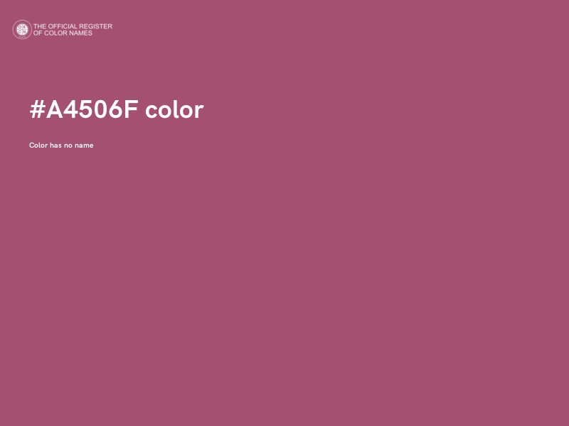 #A4506F color image