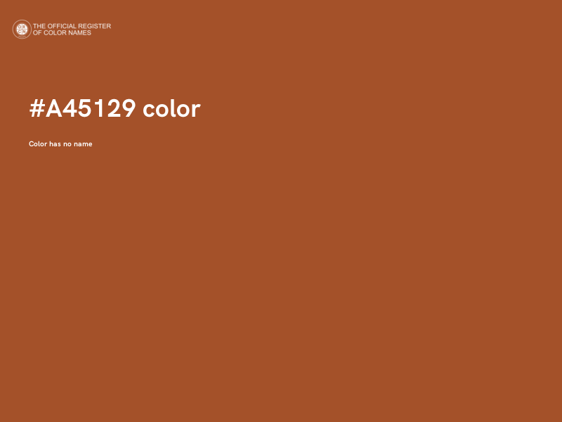 #A45129 color image
