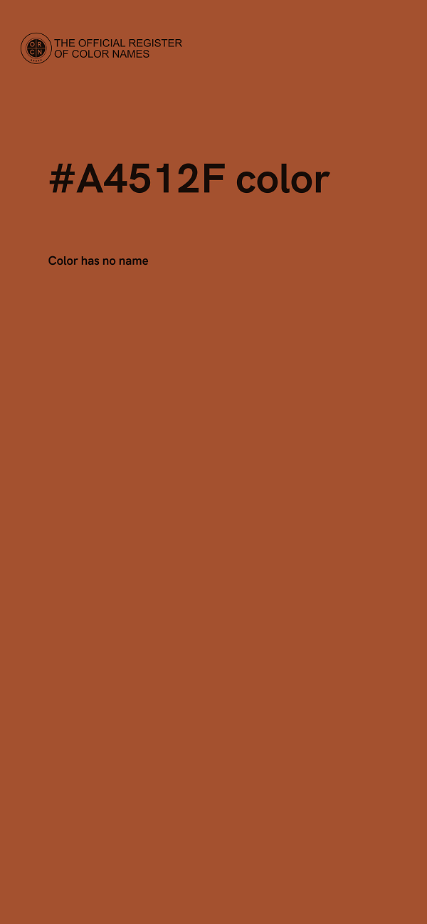 #A4512F color image