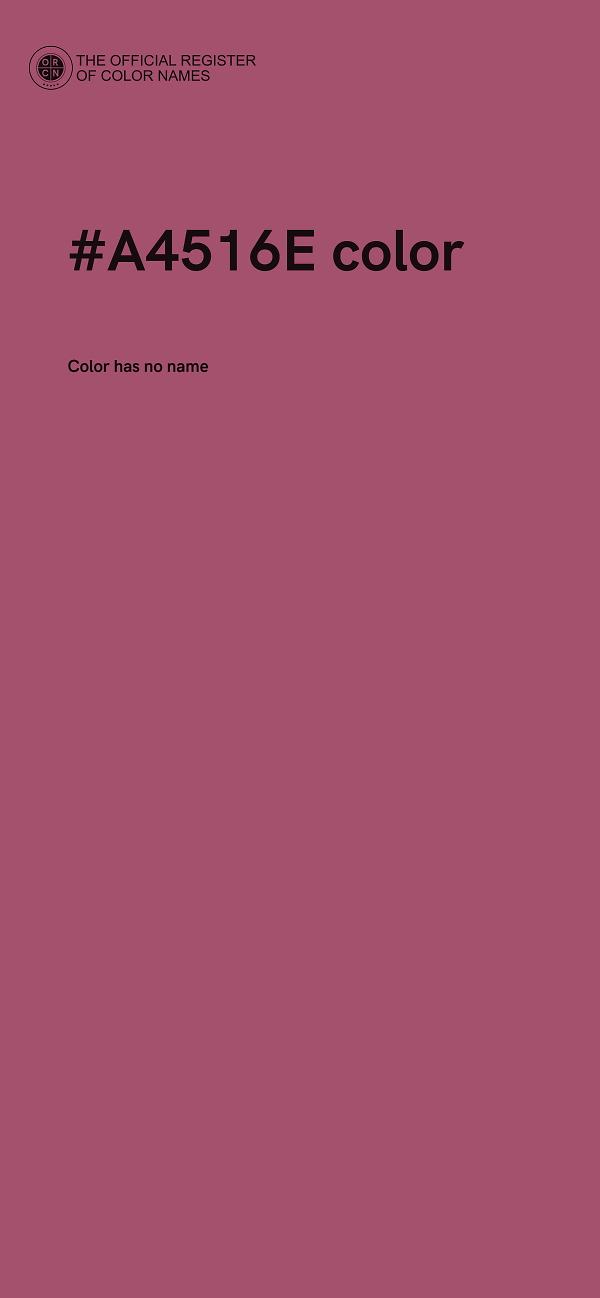 #A4516E color image