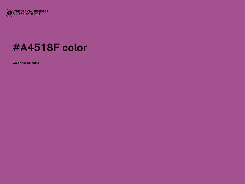 #A4518F color image