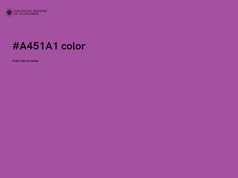 #A451A1 color image