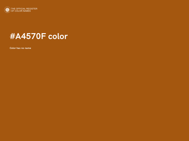 #A4570F color image