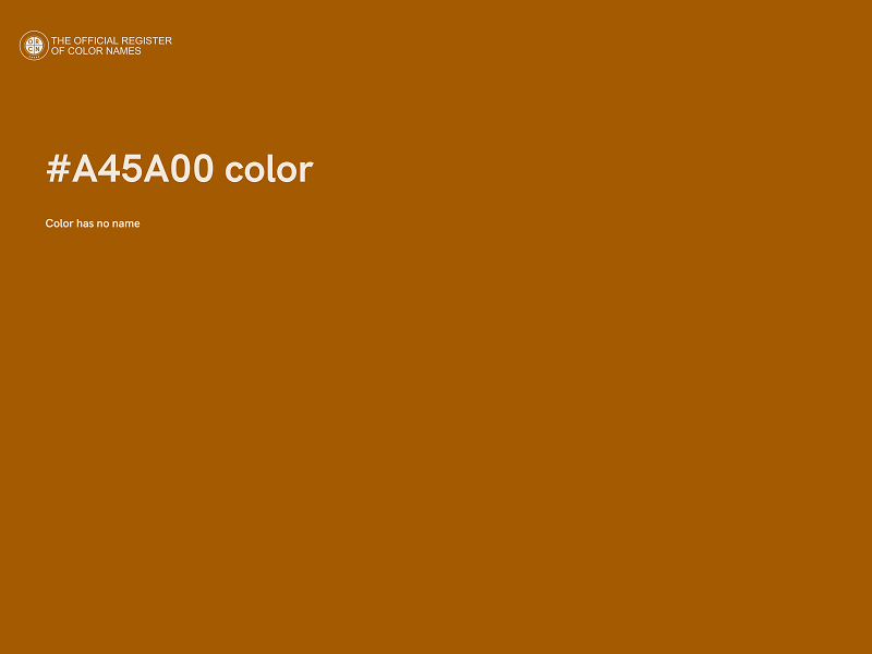 #A45A00 color image