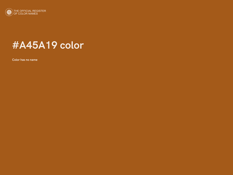 #A45A19 color image