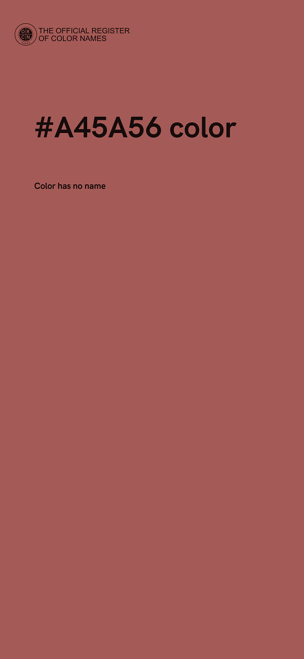 #A45A56 color image