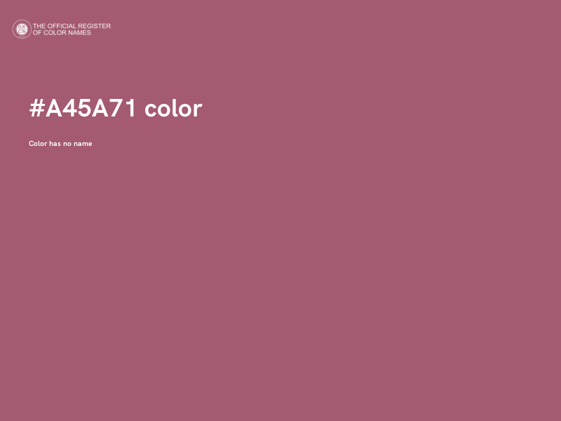 #A45A71 color image