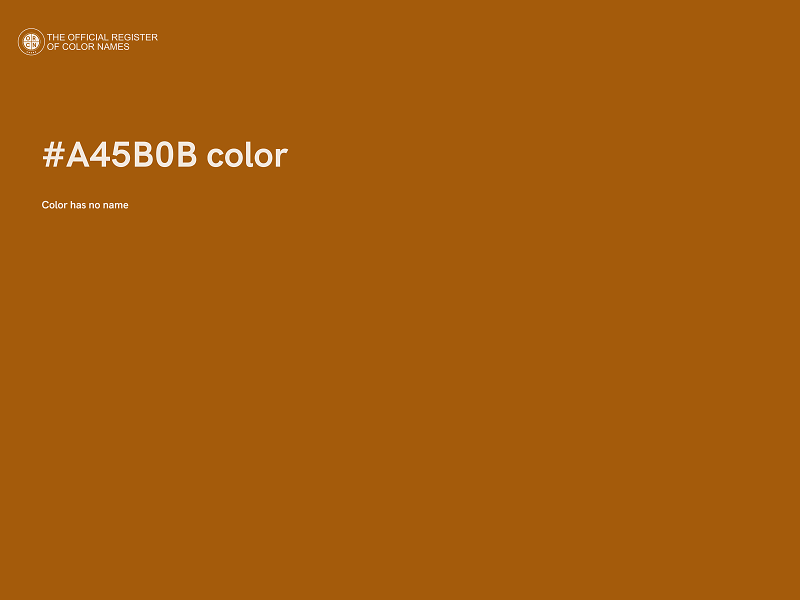 #A45B0B color image