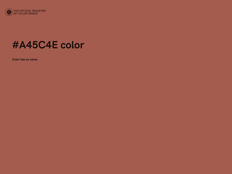 #A45C4E color image