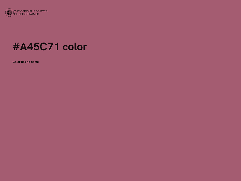 #A45C71 color image