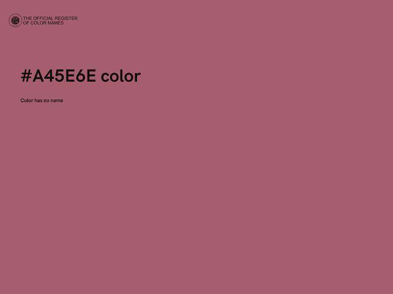 #A45E6E color image