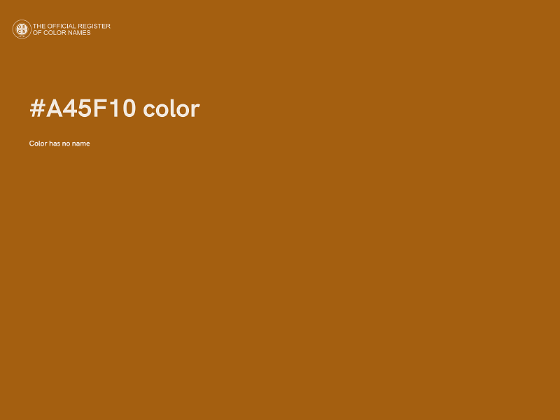 #A45F10 color image