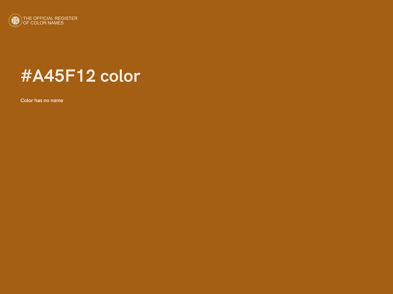 #A45F12 color image