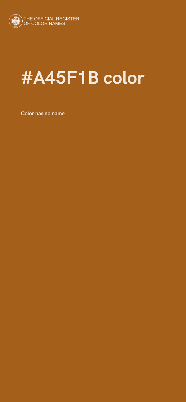 #A45F1B color image